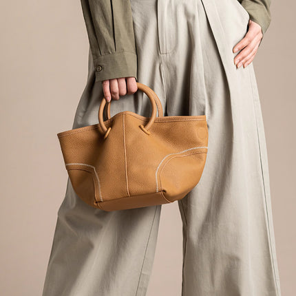 Leather Basket Tote Bag / Sac Panier Cuir