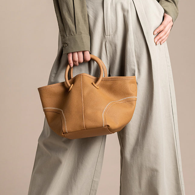 Leather Basket Tote Bag / Sac Panier Cuir