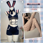 Police officer costume outfit + black fishnet stockings / One size fits all
