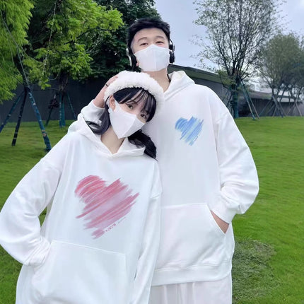 High-grade oversize Men's and Women's Top Special Couple Clothing Autumn and Winter fleece-lined Hooded Sweat Fashion Brand Class Clothes