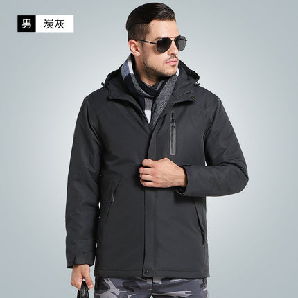 Cross-Border Smart Heating Clothing, New Fashion Couple Cotton Clothing, Men's Waterproof Clothing, Windproof and Warm Mountaineering Clothing