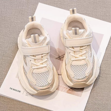 Girls' Sneakers 2026 New Spring and Autumn Children's Shoes Breathable Mesh Dad Shoes Boys' Single Mesh Shoes