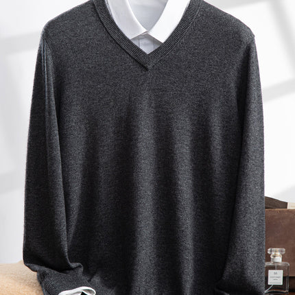 V-Neck Cashmere Sweater Men / Pull Col V Cachemire