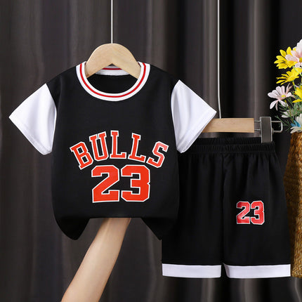 Children's short-sleeved ball suit boys sportswear girls quick-drying breathable shorts big children's children's clothing wholesale