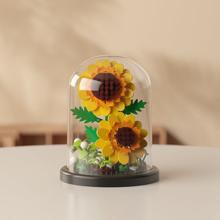 [wholesale generation] simulation of eternal flowers lily rose blocks compatible with Lego toy ornaments Valentine's Day gift