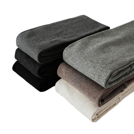 Autumn and Winter Cotton Flat Pantyhose Medium Gray Leggings Japanese Thin Velvet Autumn Trousers Slimming and Slim Outer Wear Wholesale