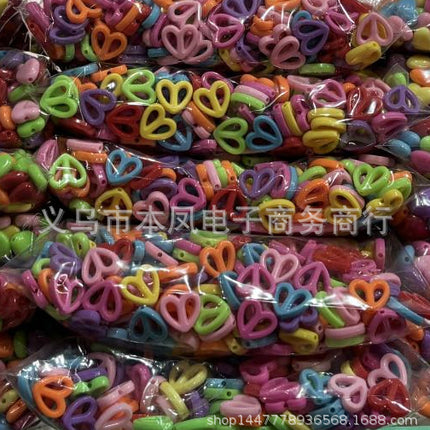 solid color color beads diy bracelet string loose beads material children beaded handmade keychain jewelry accessories