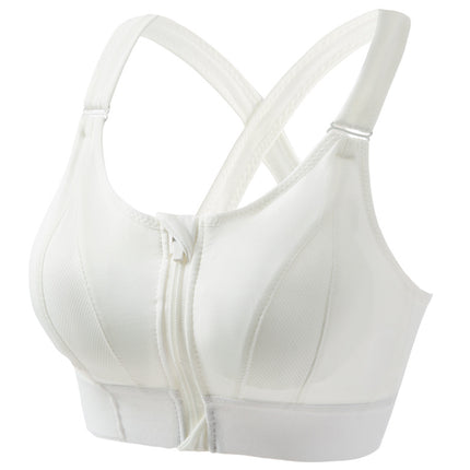 Front zipper sports bra women's running shockproof yoga vest plus size wireless push up cross beauty back underwear