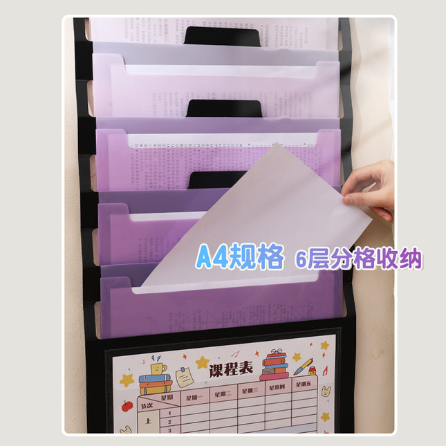 Wall-mounted organ bag special examination paper storage bag for students multi-layer classification examination paper storage book A4 data file bag