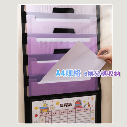 Wall-mounted organ bag special examination paper storage bag for students multi-layer classification examination paper storage book A4 data file bag