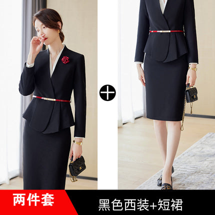 Cross-border new professional suit temperament high-end work clothes women commute to work jewelry sales hotel front desk tooling