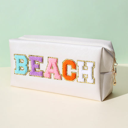 Ins Style Simple New Cosmetic Bag Women Hand Portable Square Waterproof Simple Travel Toiletry Storage Bag