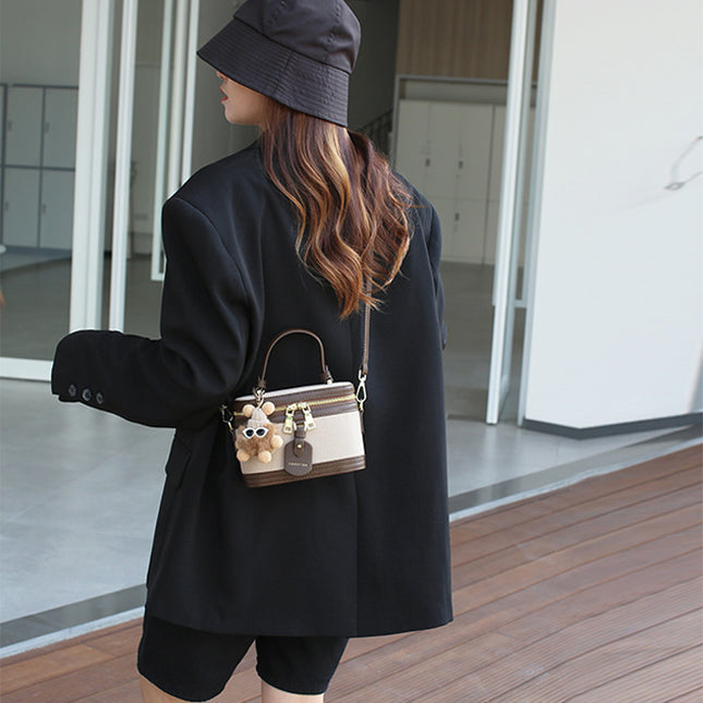 Advanced Texture Bag 2025 New Niche Design Makeup Box Bag Crosbody Portable Bucket Bag Without Pendant
