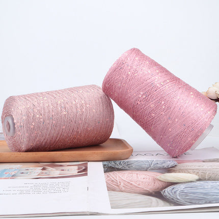 Silk Joy/Tencel Iridescent Sequin Hand-Knitted Yarn Ball Colorful Tencel Sequin Yarn Wholesale 500g