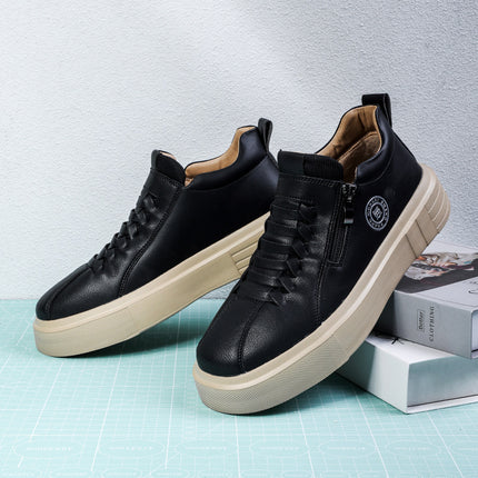 Large Size Men's Sneakers, Classic Versatile Casual Shoes, Soft Soles, Comfortable Student Black Sports Style Korean Style Breathable Shoes