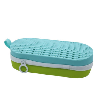 Double-sided breathable large capacity silicone goggles box silicone glasses protective box breathable portable drop-resistant goggles storage bag