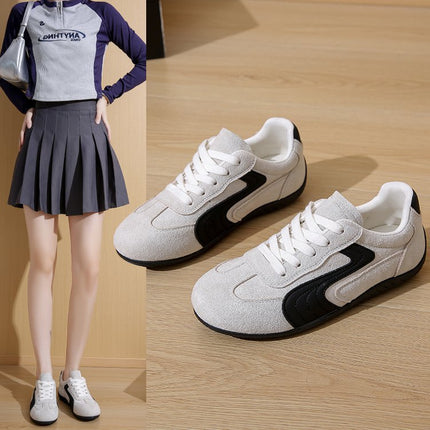 Summer Women's Shoes Black Shoes Women's Mesh Breathable Thin-Soled Moral Training Shoes with Skirts Racing Shoes Casual Sports Sneakers