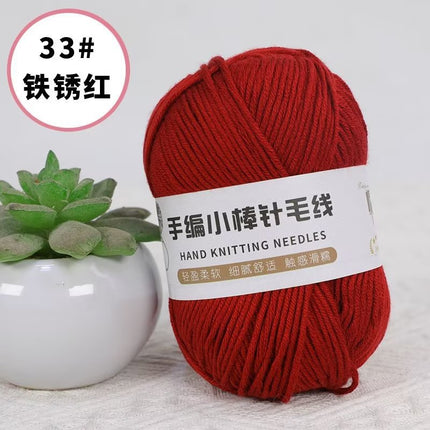 10 Strands of Hand-Knitted Small Stick Needles, Medium-Thick Woolen Knitting Wool, Hand-Knitted Men's and Women's Hats and Scarf Threads Wholesale