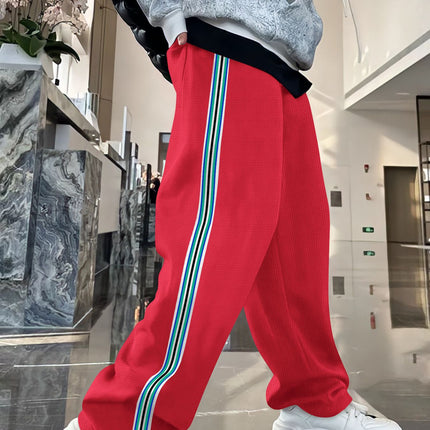 Pineapple Plaid Fashion Solid Color Casual Sports Webbing Trousers Casual Pants Light and Mature