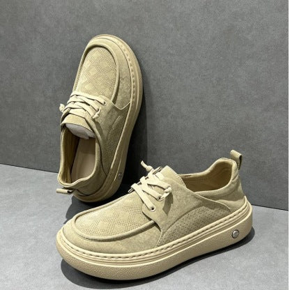 Light Luxury Designer Summer Mesh Breathable Fashionable Casual Work Shoes Lazy Slip-On Retro Men's Shoes