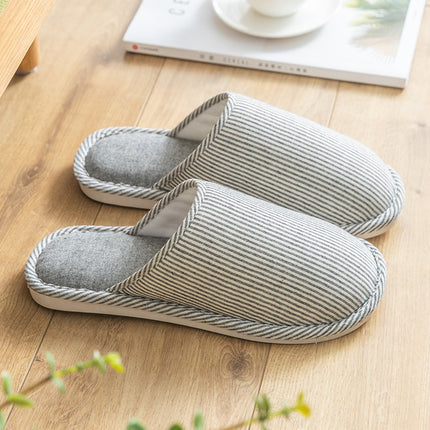 Spring and Autumn Cotton Slippers for Women, All Seasons, Winter, Indoor Home Use, Cotton and Linen Non-Slip Home Couple Wholesale Hemp Slippers for Men