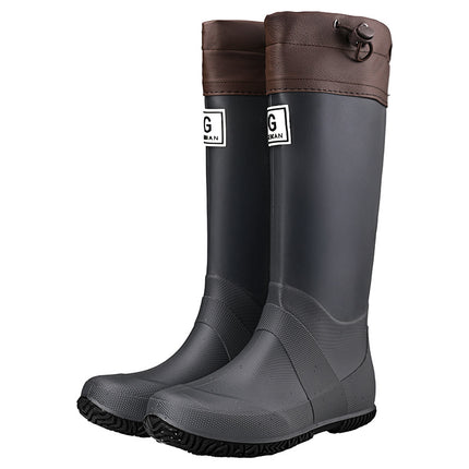C200 Cross-Border High-Top Foldableing Water Shoes Women's Outdoor Camping Style Couple Rain Boots Soft Sole Comfortable Waterproof Work Shoes