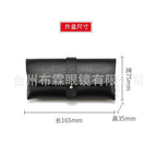 Black frame gray film-glasses box + lens cloth