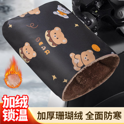 Electric Motorcycle Gloves, Winter Waterproof and Warm Handlebar Covers, Battery Car Tram Covers, Cycling Anti-Slip Cycling Covers
