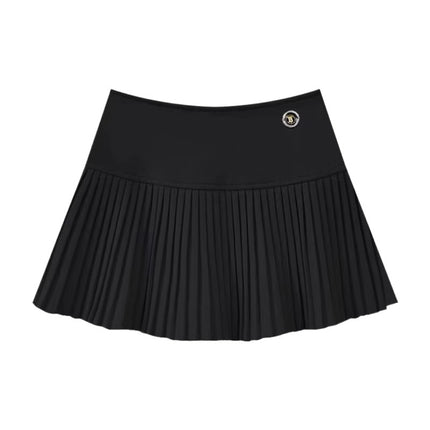 Wool Pleated Skirt Women's 2024 New Autumn and Winter High Waist Slimming All-match A- line Skirt White Skirt Organ Skirt