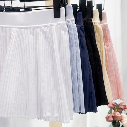 ♔ Summer Women's Accordion Pleated High-Waisted Versatile Tennis Skirt for Outdoor Sports, Slimming, Leg-Lengthening, Elegant, Non-Slip