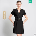 Black short sleeve dress / S