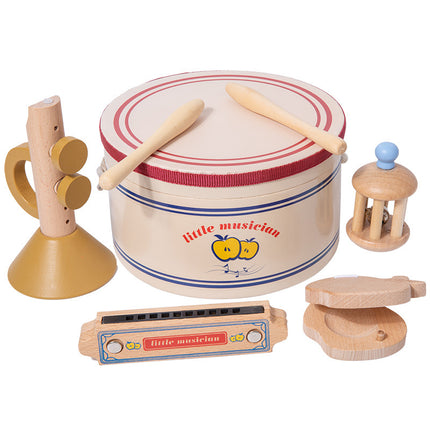 Cross-border early education children's simulation musical instrument Orff percussion instrument drum rattle sand hammer toy music suit