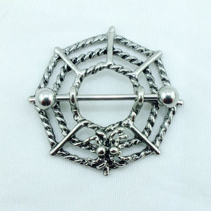 14G punk earrings stainless steel spider breast ring silver gold puncture wholesale foreign trade puncture perforation
