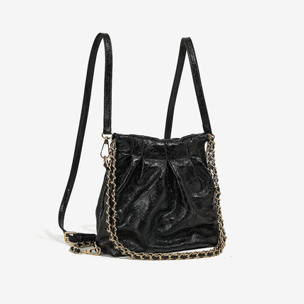 Lingge Chanel Style Hobo Bag 2024 Women's Spring and Summer New Mini Backpack Niche High-end Shoulder Crossbody Bag