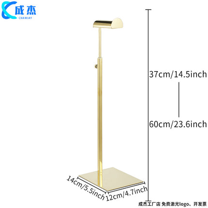 Cross-border Source Stainless Steel Display Hanging Bag Display Rack Women's Bag Rack Support Bag Rack Floor Adjustable Bag Rack