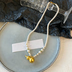 936 sand gold gourd necklace [pearl chain]