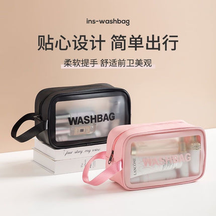 TikTok Same Style Cosmetic Bag Large Capacity Portable Portable Cute Women's Travel Portable Simple Wash Storage Bag Waterproof