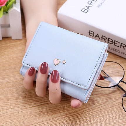 2025 New Women's Wallet Summer Fresh Style Women's 70% off Wallet Short Heart-Shaped Women's Card Holder