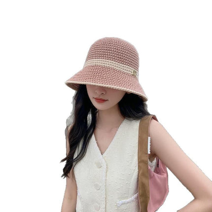New Hat Women's Sun Hat Folding Large Cornice Hollow Sunscreen Sun Hat 2025 Outdoor Casual Fisherman Hat Basin Hat