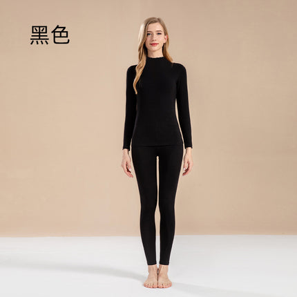Autumn and Winter Women's Pure Cotton Thin Thermal Underwear Set 2025 New Autumn and Winter Mid-Neck Full Cotton Base Layer Thermal Sweater