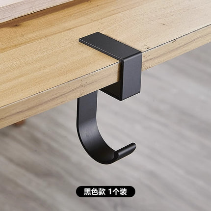 Foldable Tableside Hook, Simple Space Aluminum Hook, Desktop Storage and Organization Hook, Creative Deskside Hook for Students