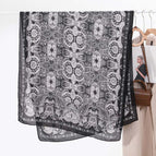 Variety cashew long scarf black / 175cm or more