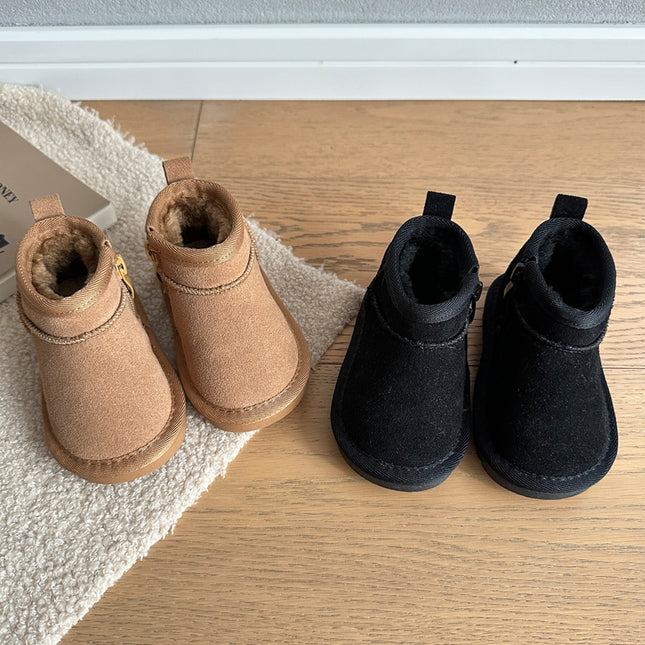 Children's Snow Boots Winter Boys' Thickened fleece-lined Cotton Shoes Girls' Warm Cotton Boots Children 1-3 Years Old Baby Shoes