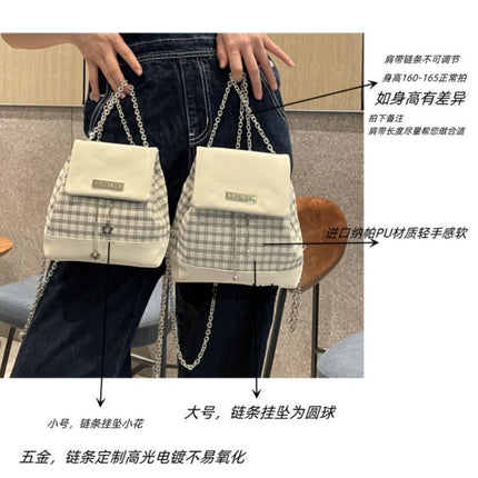 Chain Love Original Design Y2K Chain Backpack 2025 New Style College Style High-End Mini Backpack for Women
