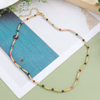 707j natural stone necklace