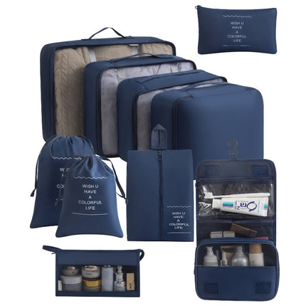 Cross-border Travel Storage Bag Ten-piece Set Business Travel Storage Bag Large Capacity Storage Bag Waterproof Travel Storage Bag