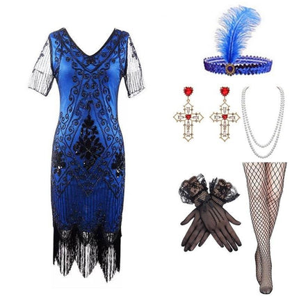 Amazon's New Product 1920S Gatsby Suit Tassel Dress Party Annual Meeting Banquet Party Long Skirt Export