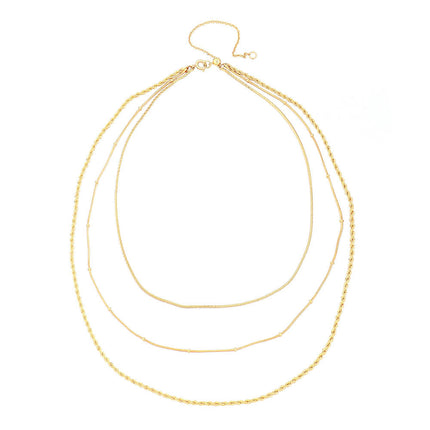 Lishan Versatile Bowknot Accessories Titanium Steel Metal Chain Series Layered Natural Stone Necklace Clavicle Chain for Women