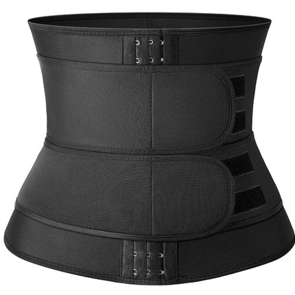 Cross-Border Sweat-Inducing Waist Trainer with Zipper and Snap Buttons, Women's Waist Cincher, Slimming Belt, Sports Waist Shaper