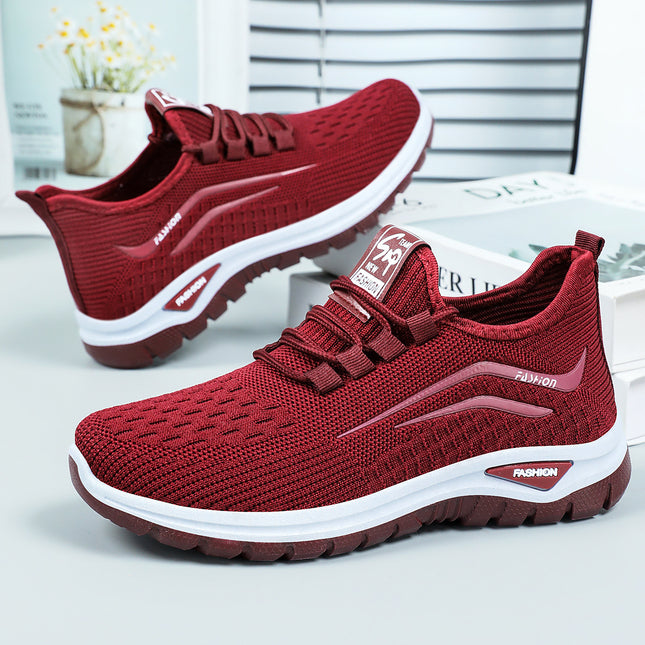 Women's Sneakers Spring New Cross-Border Shoes Women's Shoes Wholesale Fly-Knit Breathable Casual Shoes Versatile Mesh Shoes